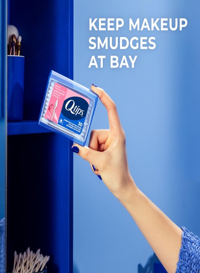 Q-Tips Cotton Swabs, Precision Tips, Travel Size Toiletries for Beauty and Home, 100% Cotton, 30 Count​ ​ - Image 2